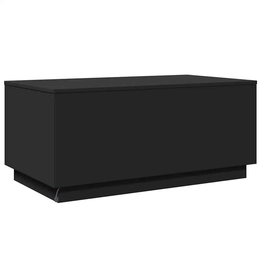 Tavolino da salotto | Tavolino da caff¨¨ | Tavolino da Soggiorno con Luci LED Nero 90x50x40 cm