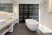 ALIEN - Pannello in PVC traforato - Parasole Misura: 73x148 cm, Colore: nero