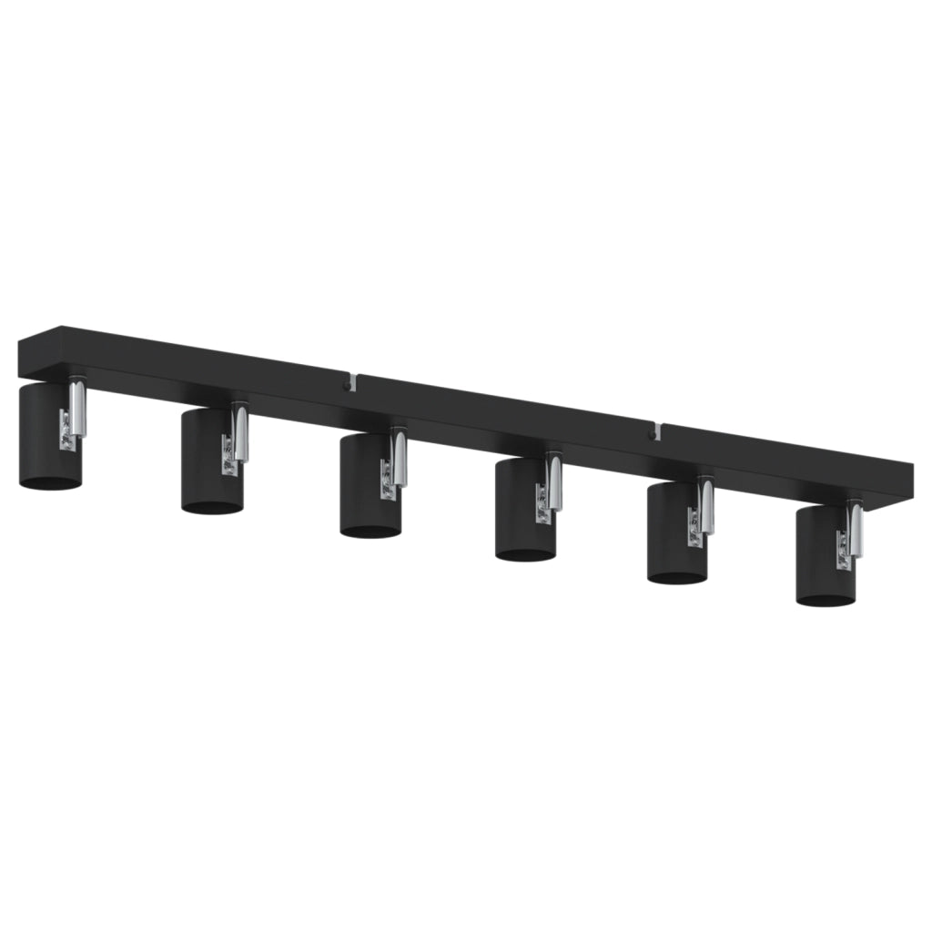 Faretti da soffitto 6 vie regolabili neri E27