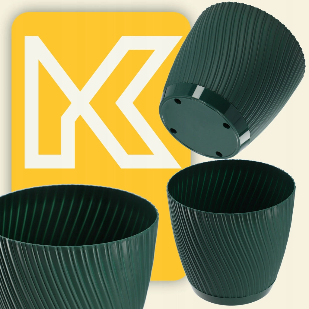 Vaso da fiori KADAX con supporto, coperchio, ciotola rotonda, 13 cm, verde