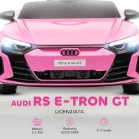 Auto Elettrica per Bambini 3-5 Anni con Telecomando, Sospensioni e Clacson, 103x58x41 cm, Rosa