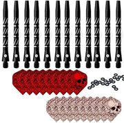 Set di punte per darts in alluminio - 4 set - Inclusi anelli in gomma - Adatti per la maggior parte delle darts - Avvitamento 2BA - Diametro di avvitamento 4,5 mm - Punte per darts