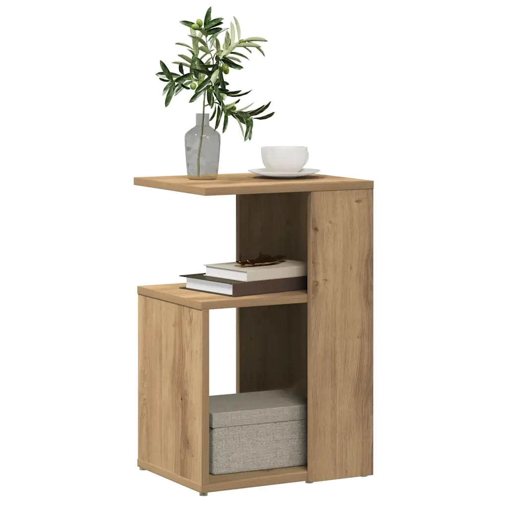 Tavolino da Salotto Rovere Artigianale 36x30x56cm in Truciolato 856559