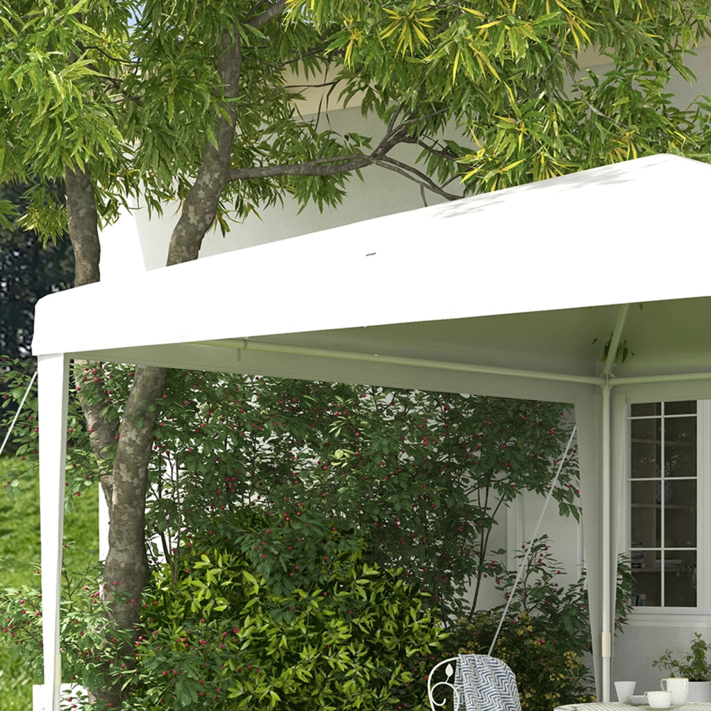 Gazebo da giardino 3x3 m ¨C zephmum ¨C bianco acciaio
