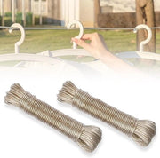 Cavo in acciaio da stendardo da 20m - 2 pezzi per esterno - accessori per giardino balcone tenda - spessore 0,3 cm