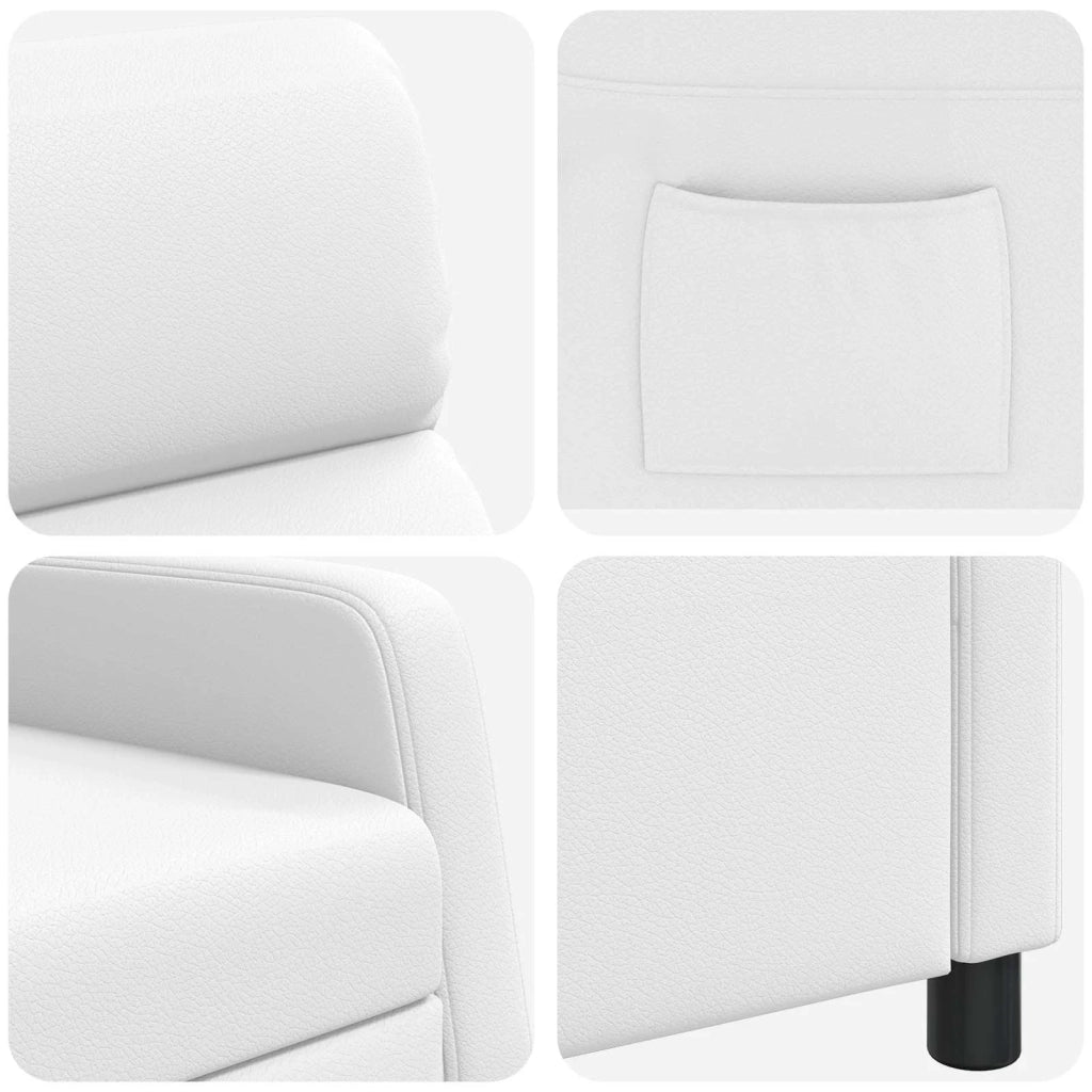 Divano Sedia-Poltrona reclinabile Bianco Similpelle 574984
