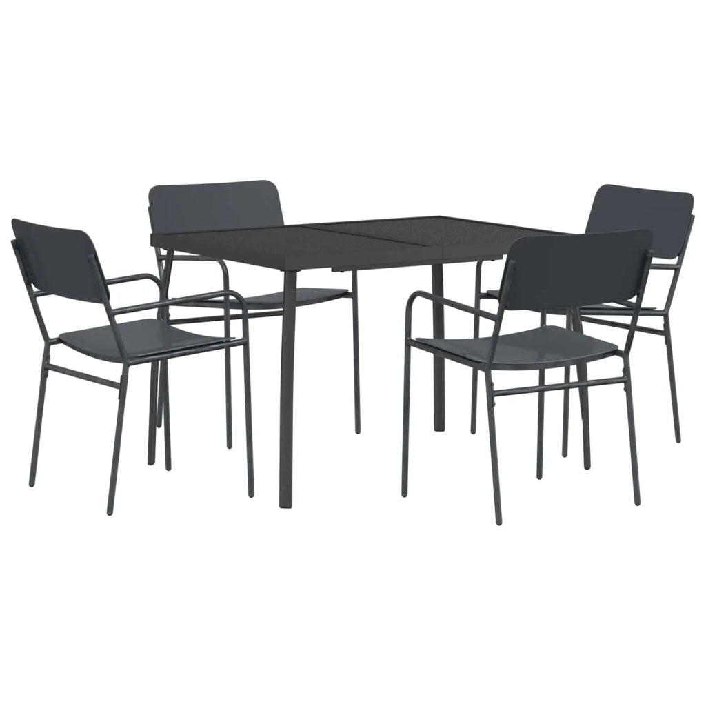 Set da pranzo 5 pz Antracite Acciaio 3422861