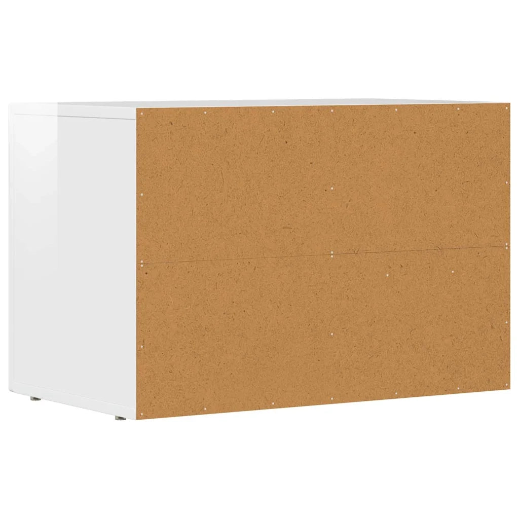 Mobile TV Bianco Lucido 60 x 35 x 40 cm Legno multistrato 891288