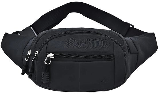 Borsa da spalla Adorila per uomo e donna, borsa da spalla sportiva con cinturino regolabile, borsa da spalla moda per viaggi, escursioni, bicicletta, corsa (nero), nero, Nero
