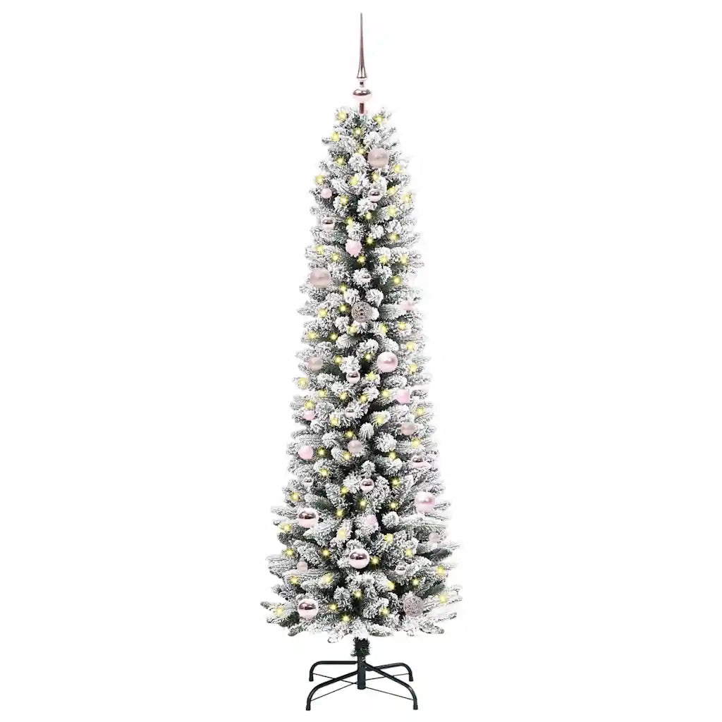 Albero di Natale Artificiale-Albero Natalizio con 150 LED Bianco 150 cm 929159