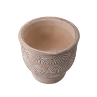 Set 3 Contenitori Decorativo Disegni Rilievo Ø 14 H 13 cm