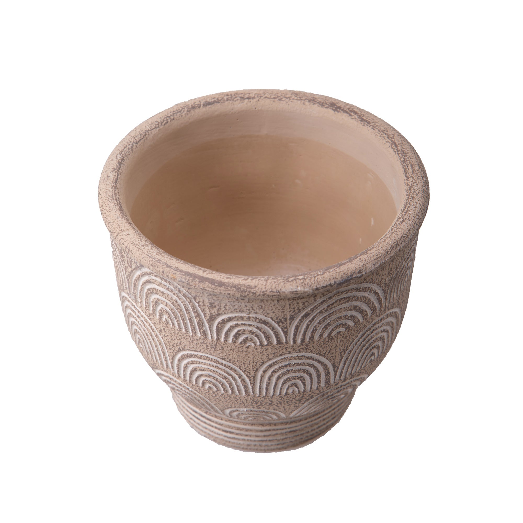 Set 3 Contenitori Decorativo Disegni Rilievo Ø 14 H 13 cm