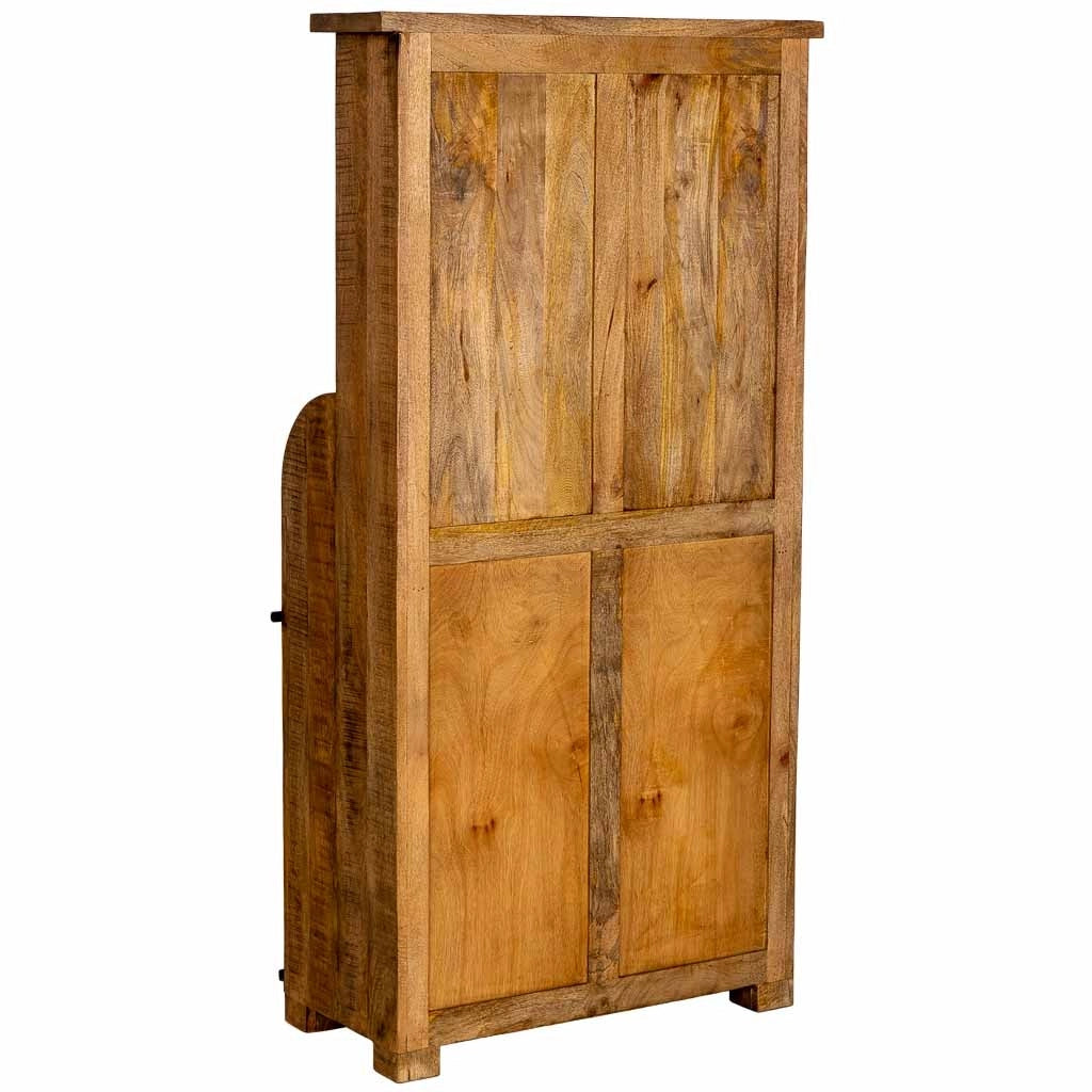 Mobile portabottiglie in legno marrone 80x39x170h cm