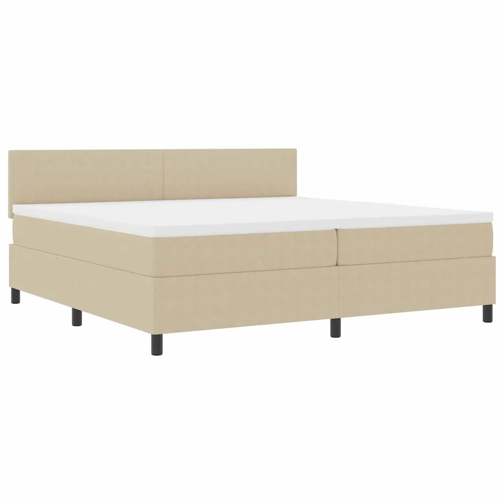 Letto a Sorgente LED Grigio chiaro e bianco 200 x 200 cm 3337618