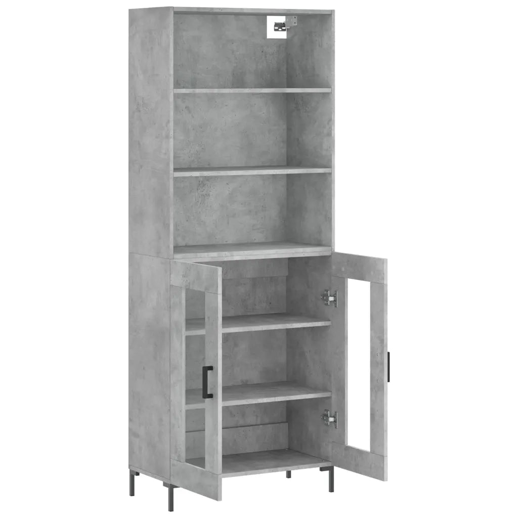 Credenza Grigio Cemento 69,5x34x180 cm in Legno Multistrato 3189321