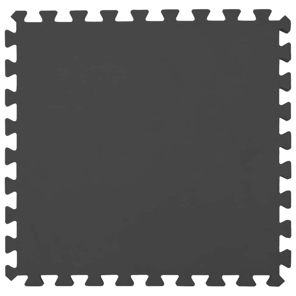 Tappetino per piscina 36 pz Ø 350 cm Rotondo Schiuma EVA Nero 42042639