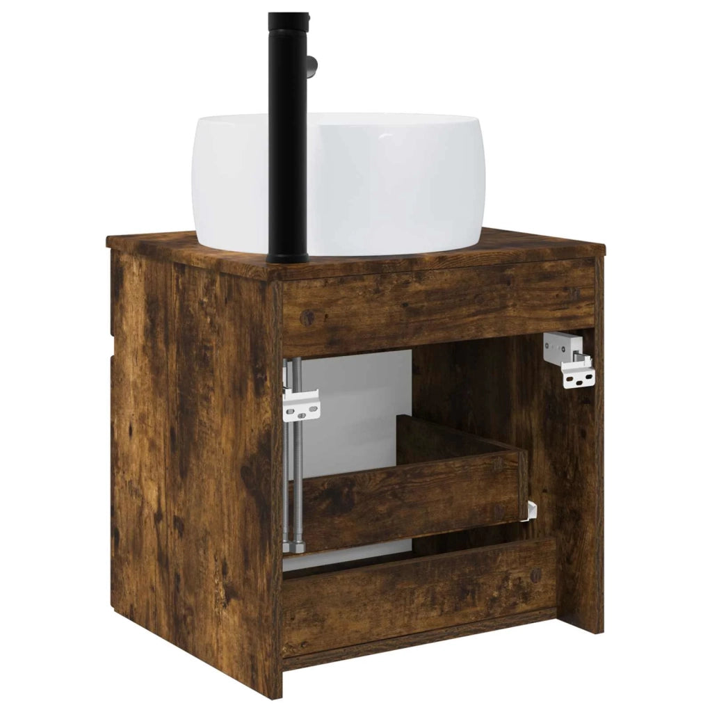 Mobile lavabo da parete Rovere Fumo 49 x 44,5 x 66 cm 890617