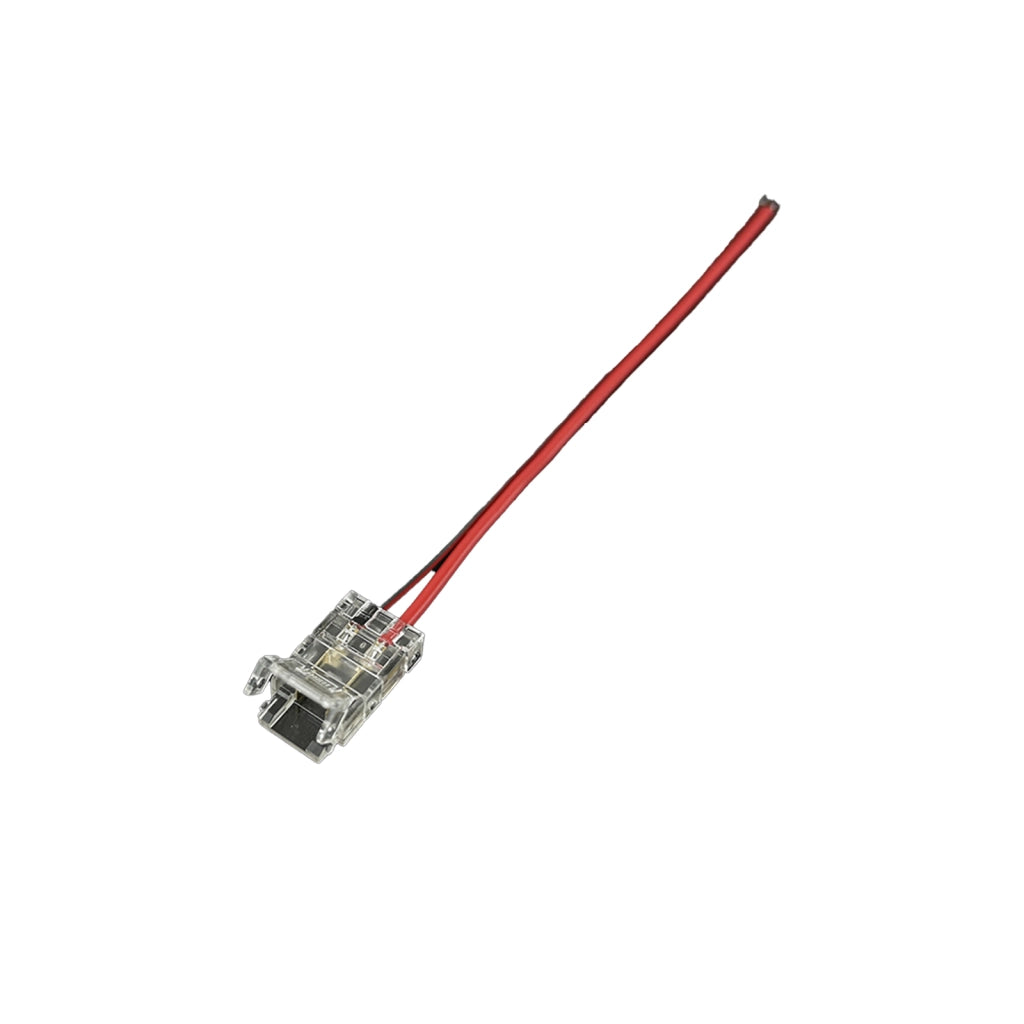 10 Pezzi Connettore Trasparente Invisibile 8mm 2 PIN per Chiudere 2 Strisce LED COB
