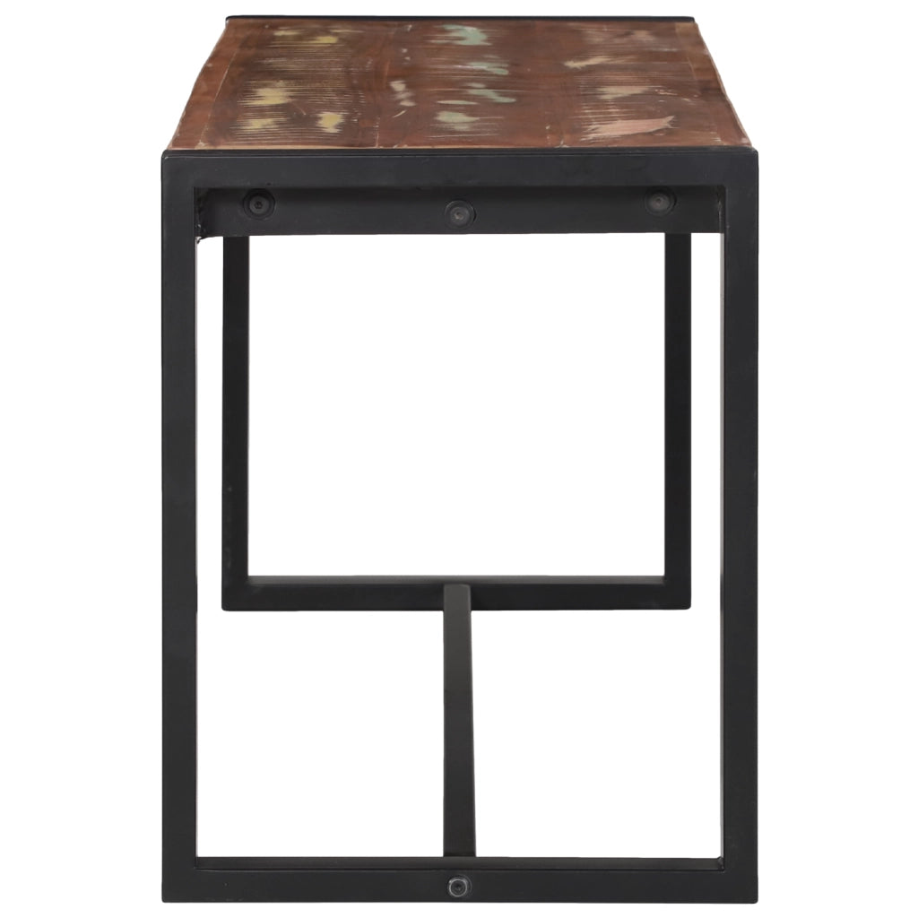 panchina Multicolore 100x35x45 cm Legno Massello di Recupero