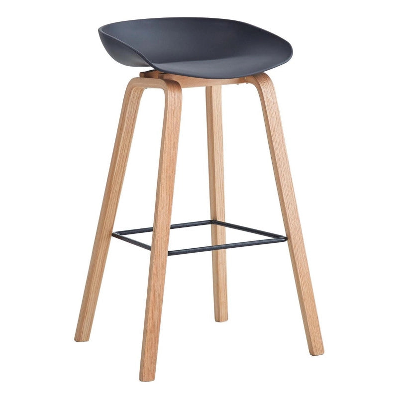Set di 6 Sgabelli Lelia Nero 40x52x75