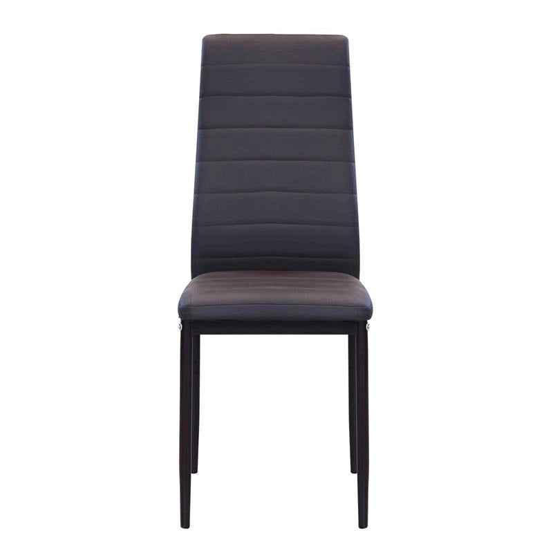 SEDIA IVY MARRONE IN METALLO CON SEDUTA IMBOTTITA 53 X 46 X H97 CM