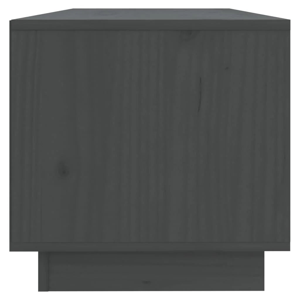 Mobile TV multimediale scaffale TV credenza TV sala da pranzo soggiorno camera da letto 90 x 35 x 35 cm legno di pino massiccio grigio 02_0026348