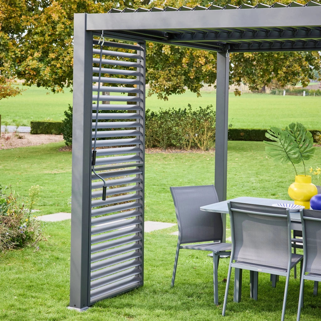 Persiana con lamelle orientabili 1m in alluminio per pergola