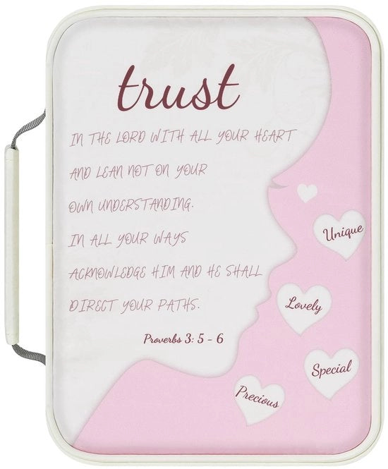 Portatile per Libri Sostenibile - Tasca con Cerniera - Maniglione per Donne - Regalo per Mamma - 25 x 17,5 x 6,5 cm - Beige - Portatile per Bibbia