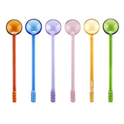 Set 6 cucchiaini Bibita in vetro borosilicato  ass