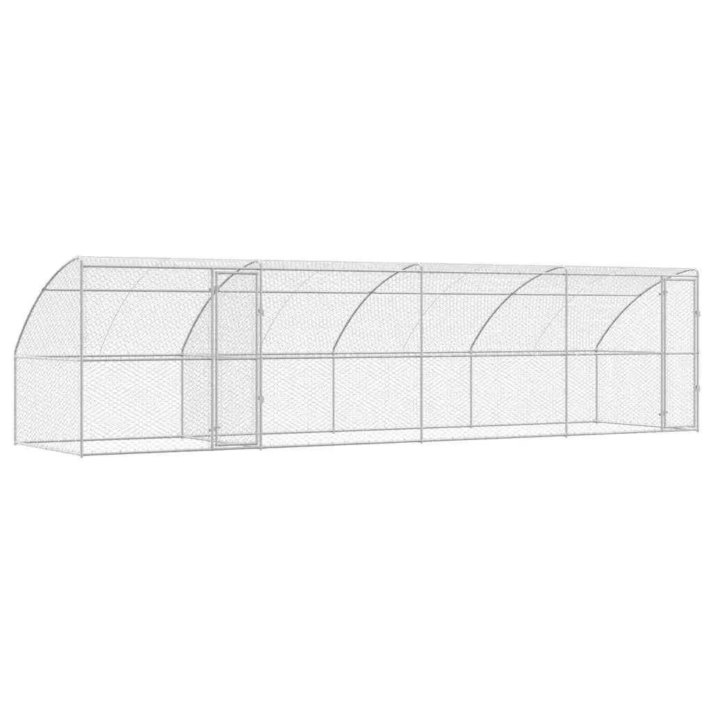 Cuccia per cani 4 pcs Argento 8 x 2 x 2 m Acciaio zincato 3368340