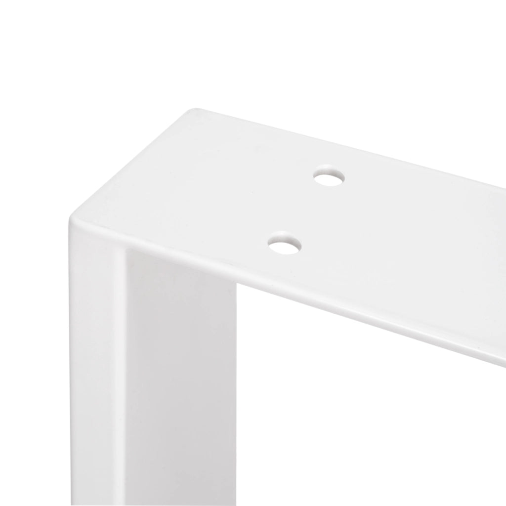 Emuca Set gambe da tavolo Square rettangolari, 800, Verniciato bianco, Acciaio, 2 un