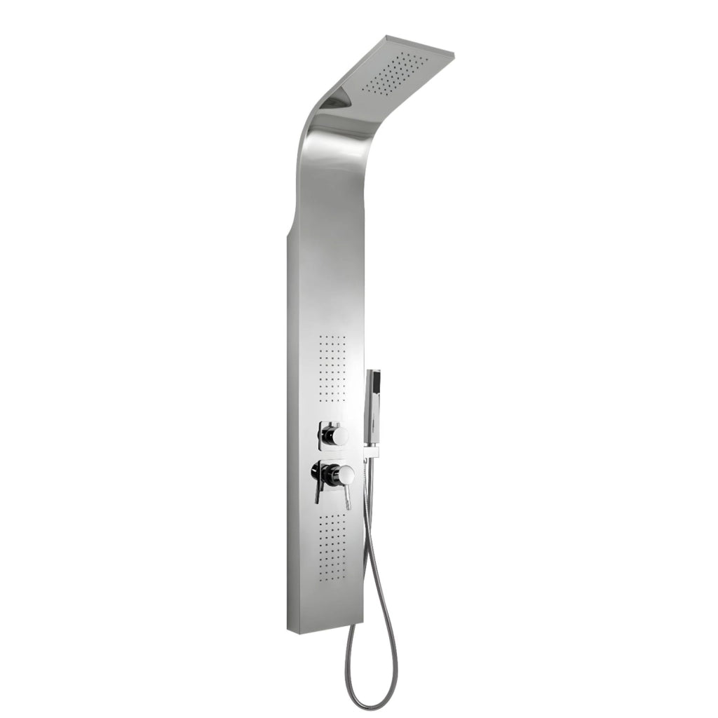 Colonna doccia 3 funzioni acciaio inox 2 bocchette idro lombari l20xp44xh140 001b *** finitura- cromo lucido, confezi...