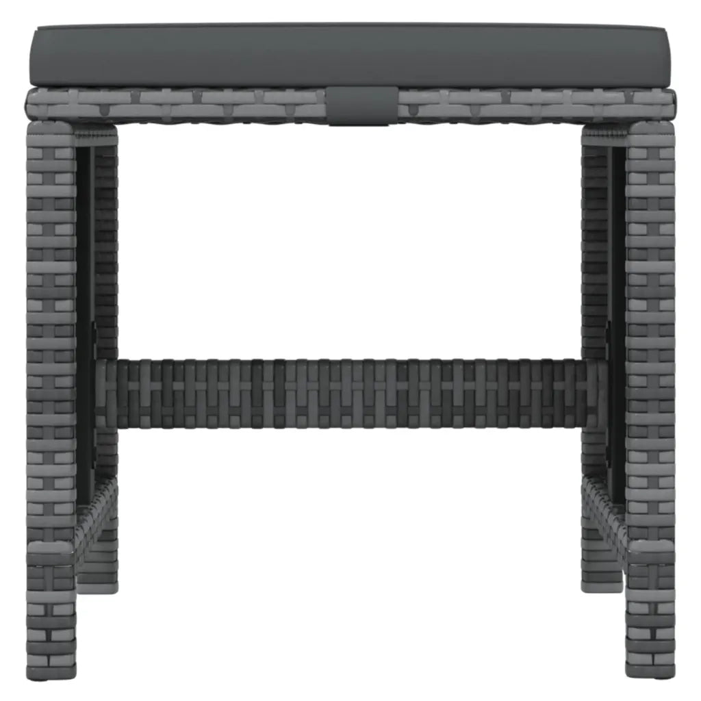 Set da Pranzo per Giardino 21pz con Cuscini Polyrattan Grigio cod mxl 36003