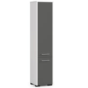Colonna da bagno AKORD FIN Bianca 30 cm 2 ante inserto frontale Grigio Grafite 30x30x140 cm