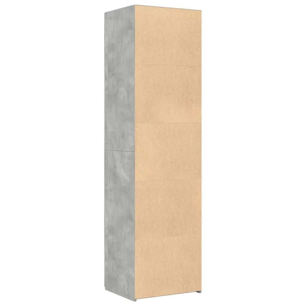 Credenza-Buffet-Armadio da cucina Grigio Cemento 50x42,5x185 cm in Legno Multistrato 616197