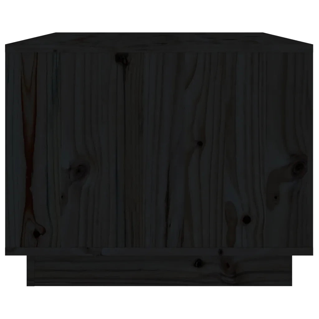 Tavolino da Salotto Nero 80x50x40 cm Legno Massello di Pino cod mxl 26419