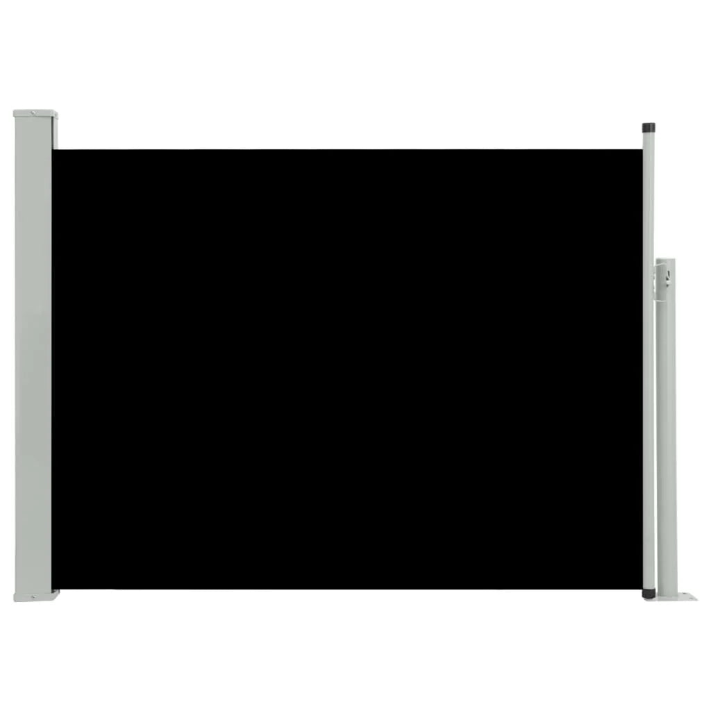 Tenda da sole laterale retrattile/schermo privacy per patio giardino terrazza balcone 100 x 500 cm nero 02_0007193