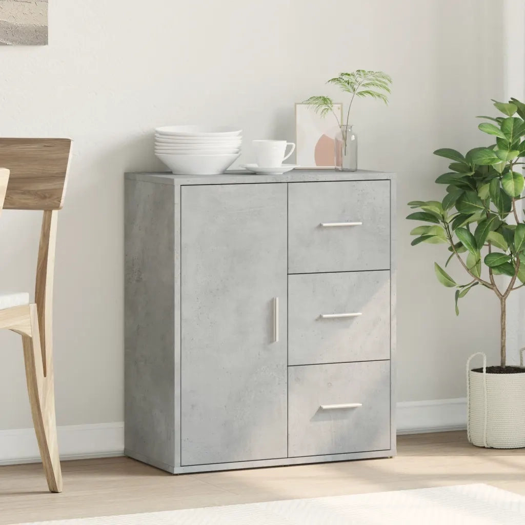 Credenza | Madia | Buffet da pranzo | Armadio da pranzo Grigio Cemento 60x31x70 cm in Legno Multistrato