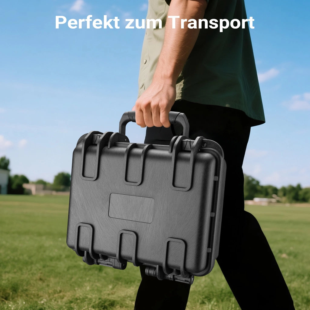 Valigetta universale 30,5 x 26,9 x 14,7 cm, custodia rigida impermeabile con inserto in schiuma