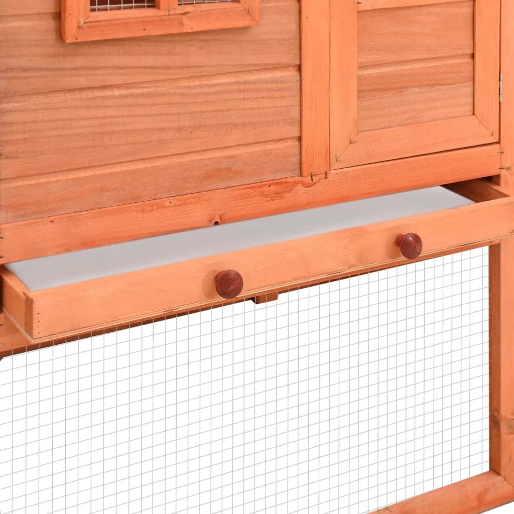 Pollaio con nido 191 x 67 x 117 cm legno massello di abete 02_0001670