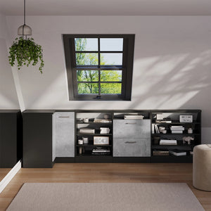 Vicco Mobile sottotetto Antracite 80 x 81.6 cm con 4 scomparti