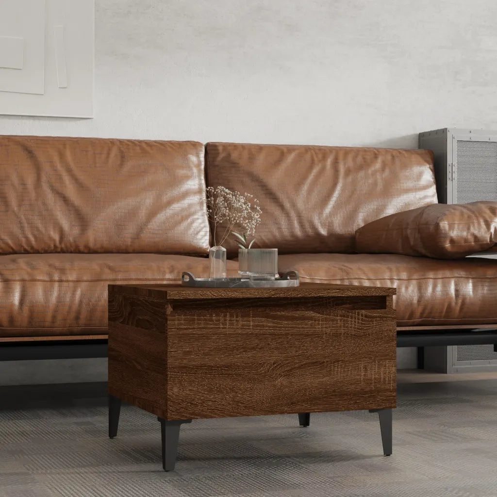 Tavolino da Salotto Rovere Marrone 50x46x35cm Legno Multistrato 819530