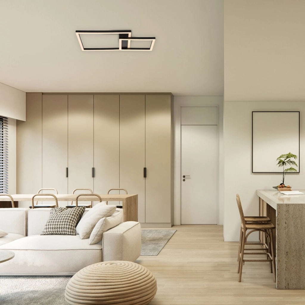 Rabalux Heleth plafoniera nera geometrica LED 24W 3000K