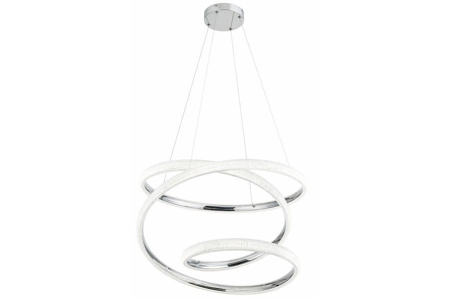 Lampadario glamour cromo Enzo LED 58W Ø70cm Reality