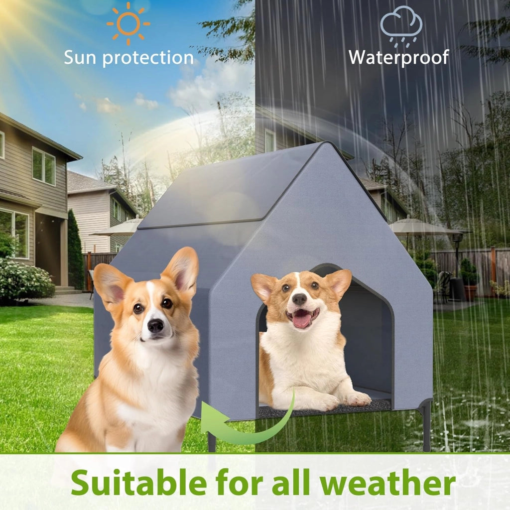 Cuccia per cani in materiale Oxford e rete traspirante 2 in 1, per cani e gatti, 109,5 x 74,5 x 93 cm