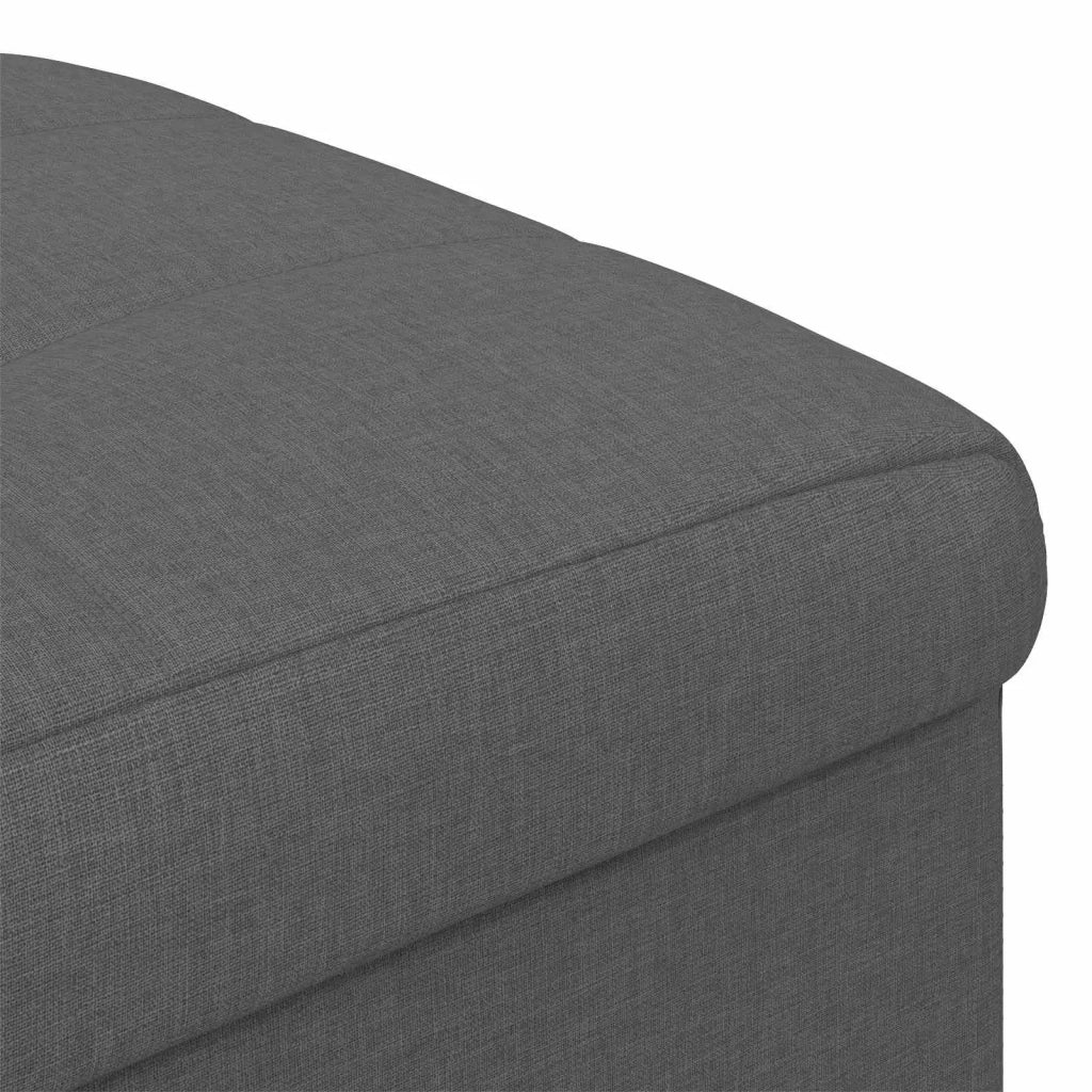 Pouf contenitore Grigio scuro 40 x 40 x 45 cm Tessuto 876804