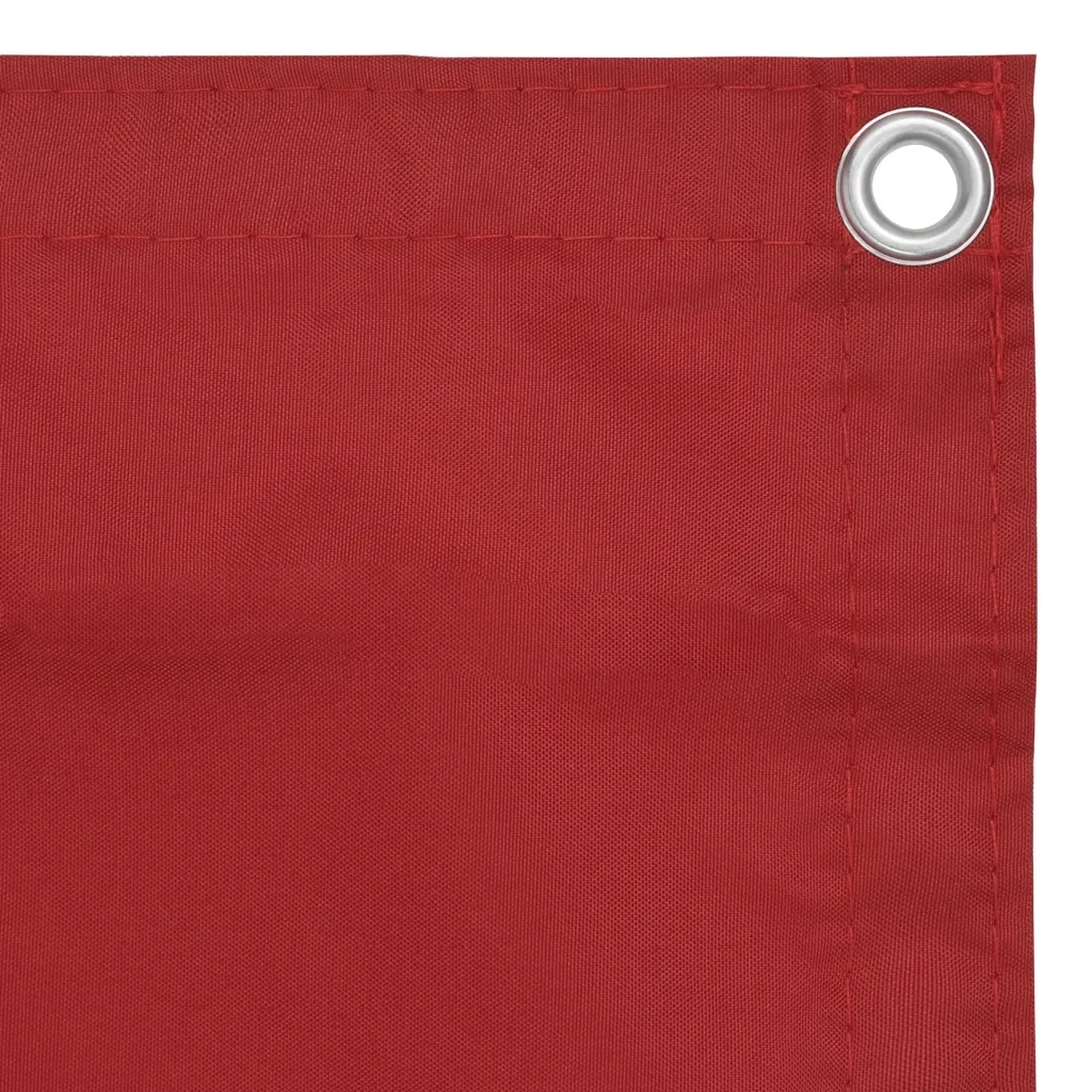 Paravento Balcone-Pannello per balcone Rosso 120x500 cm in Tessuto Oxford