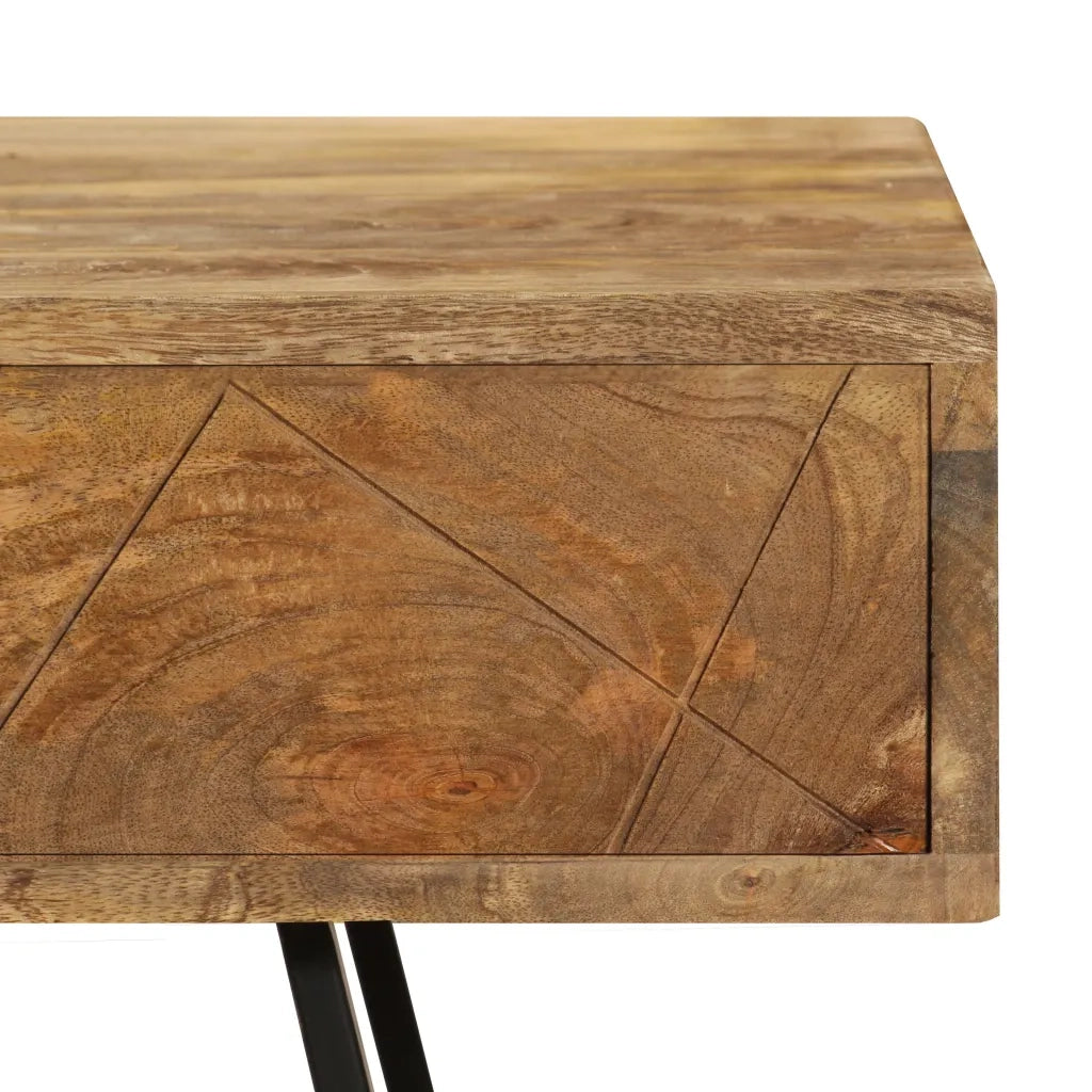 Scrivania con Cassetti in Legno Massello di Mango 110x50x76 cm cod mxl 77297