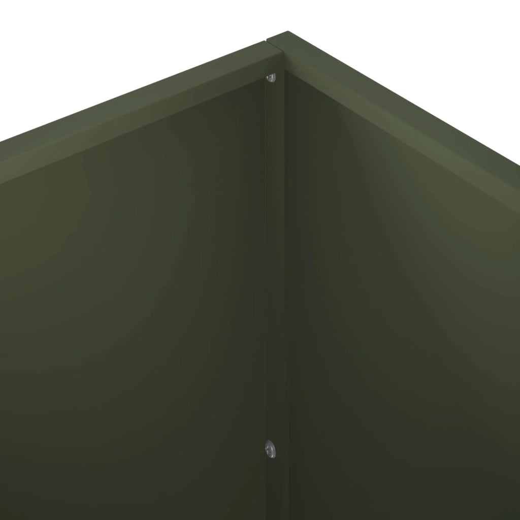 Vaso da giardino 2 pz Verde Oliva 100 x 40 x 40 cm 8005253
