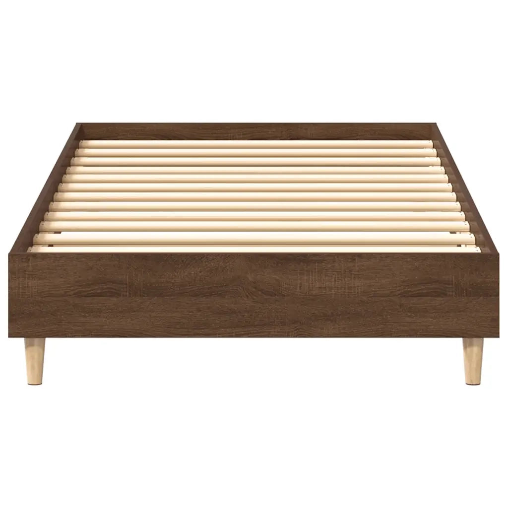 vidaXL Giroletto senza Materasso Rovere Marrone 100x200 cm Truciolato
